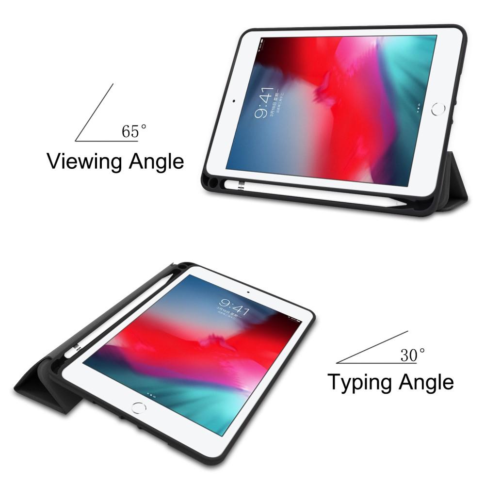 Apple iPad Mini 5th Gen (2019) Tri-fold etui med penneholder, Sort