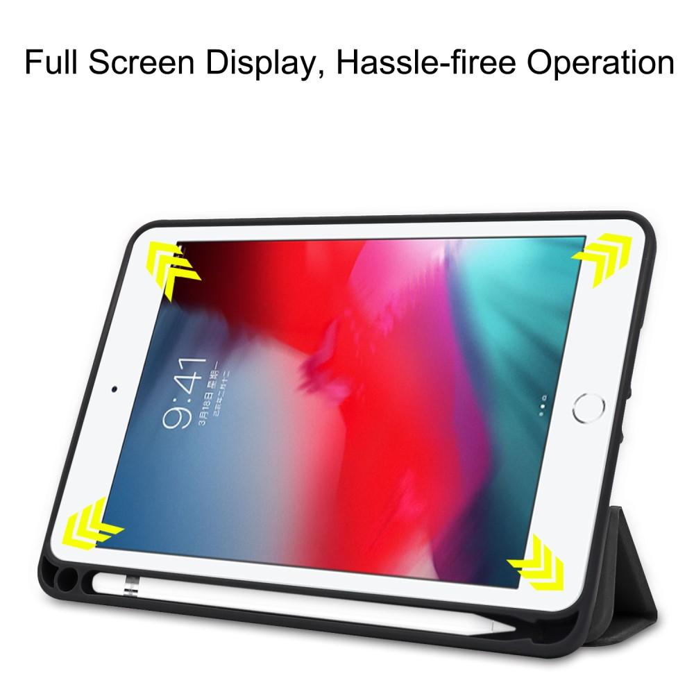 Apple iPad Mini 5th Gen (2019) Tri-fold etui med penneholder, Sort