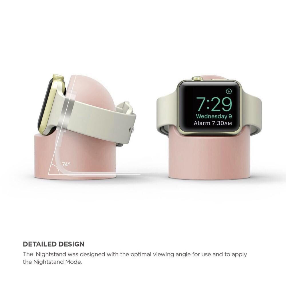 Apple Watch Opladningsstander i silikone, Lyserød