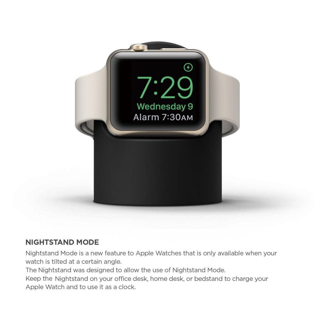Apple Watch Opladningsstander i silikone, Sort