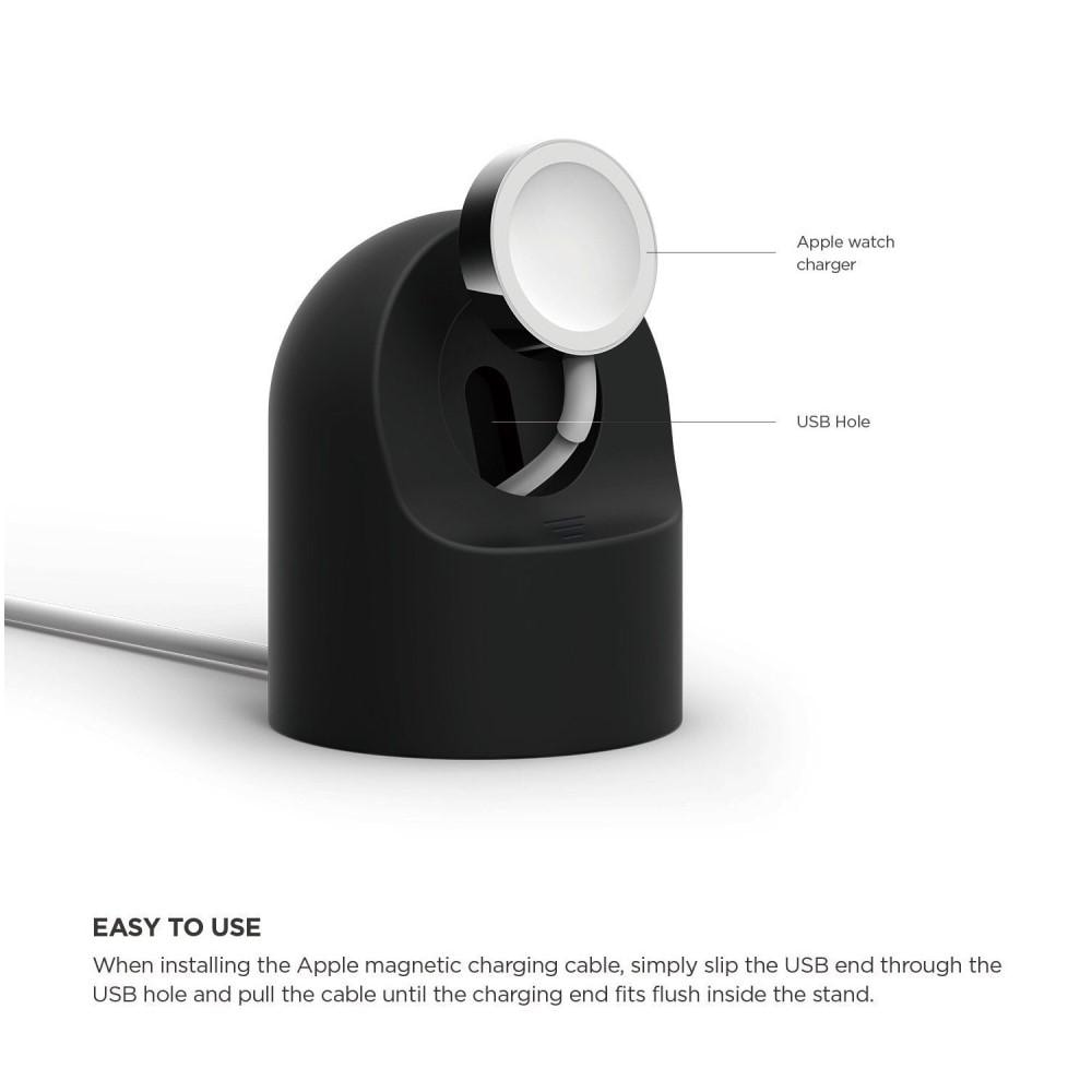 Apple Watch Opladningsstander i silikone, Sort