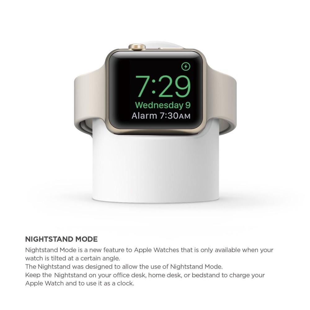 Apple Watch Opladningsstander i silikone, Hvid