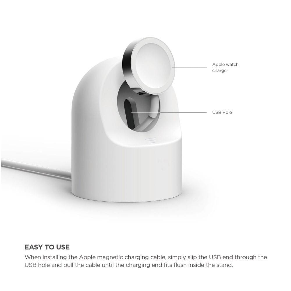 Apple Watch Opladningsstander i silikone, Hvid