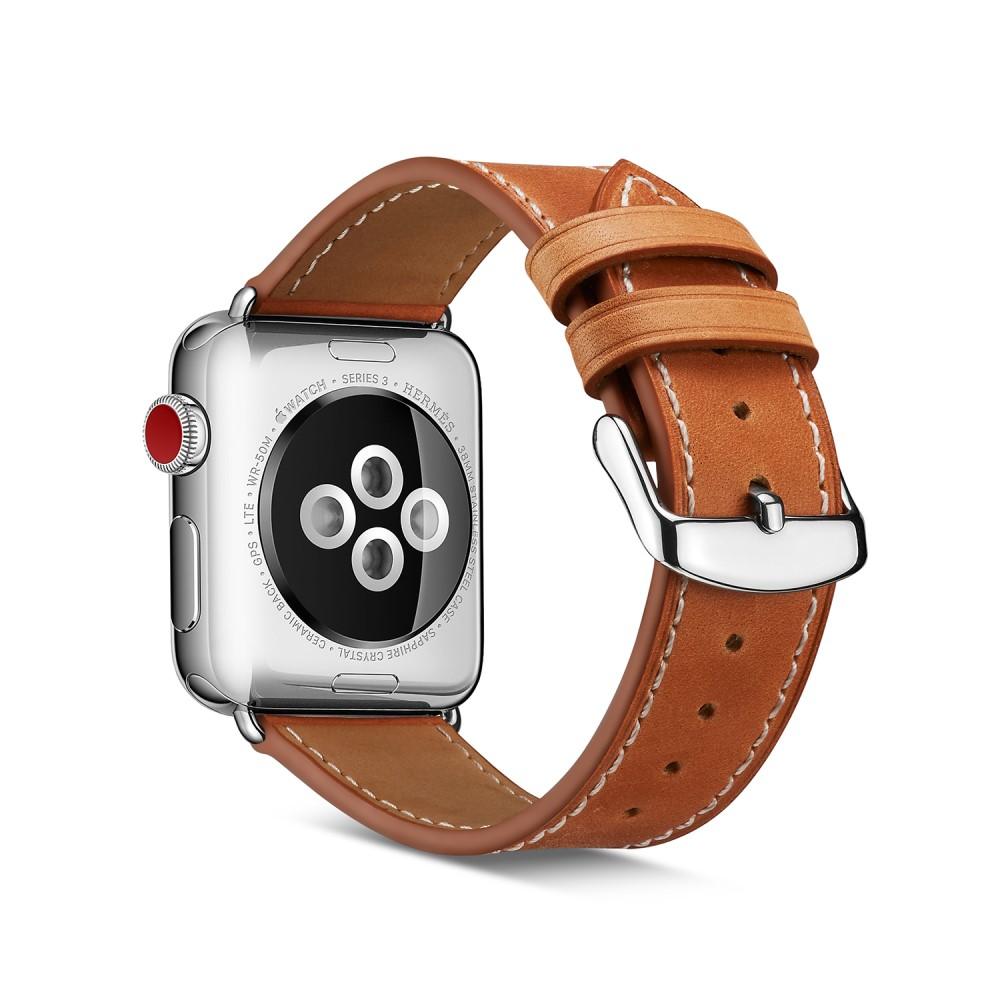 Apple Watch Ultra 49mm 1st Gen Armbånd i ægte læder, Cognac