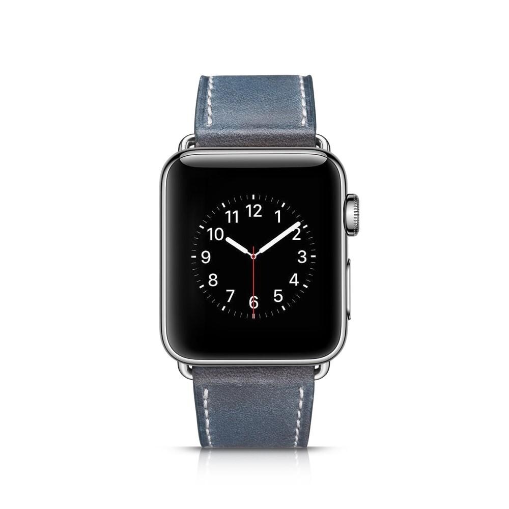Apple Watch Ultra 49mm 1st Gen Armbånd i ægte læder, Blå