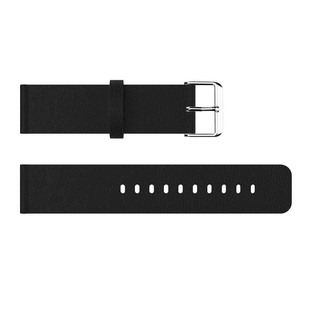 Fitbit Versa/Versa 2 Armbånd i ægte læder, Sort