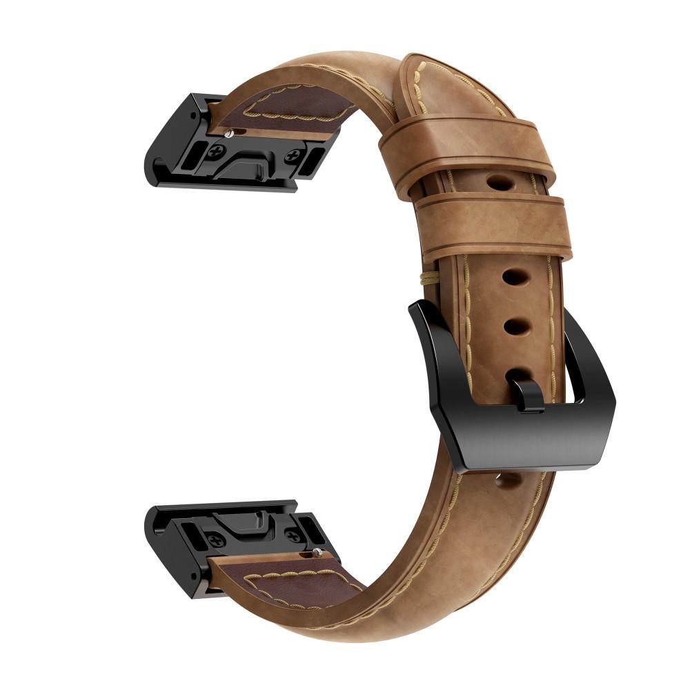 Garmin Instinct 3 50mm Armbånd i ægte læder, Brun