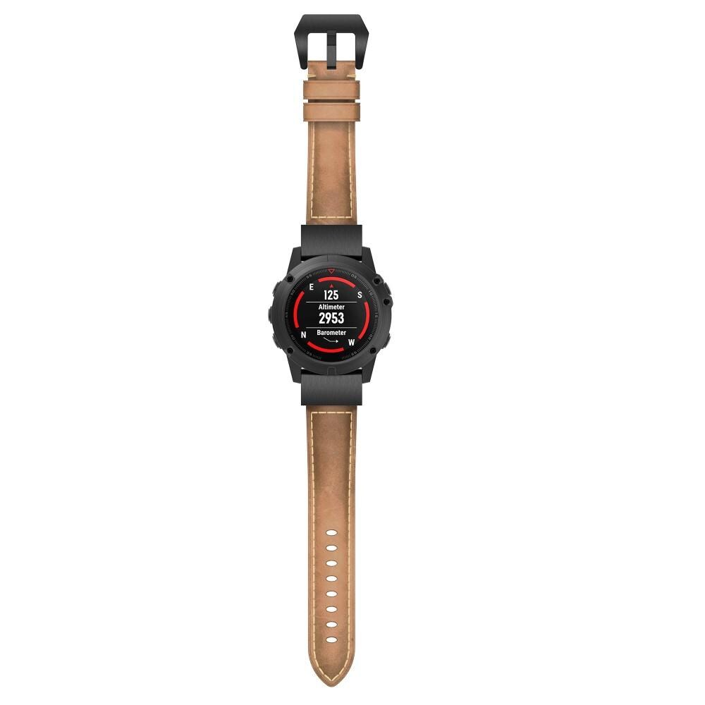 Garmin Tactix 8 51mm Armbånd i ægte læder, Brun
