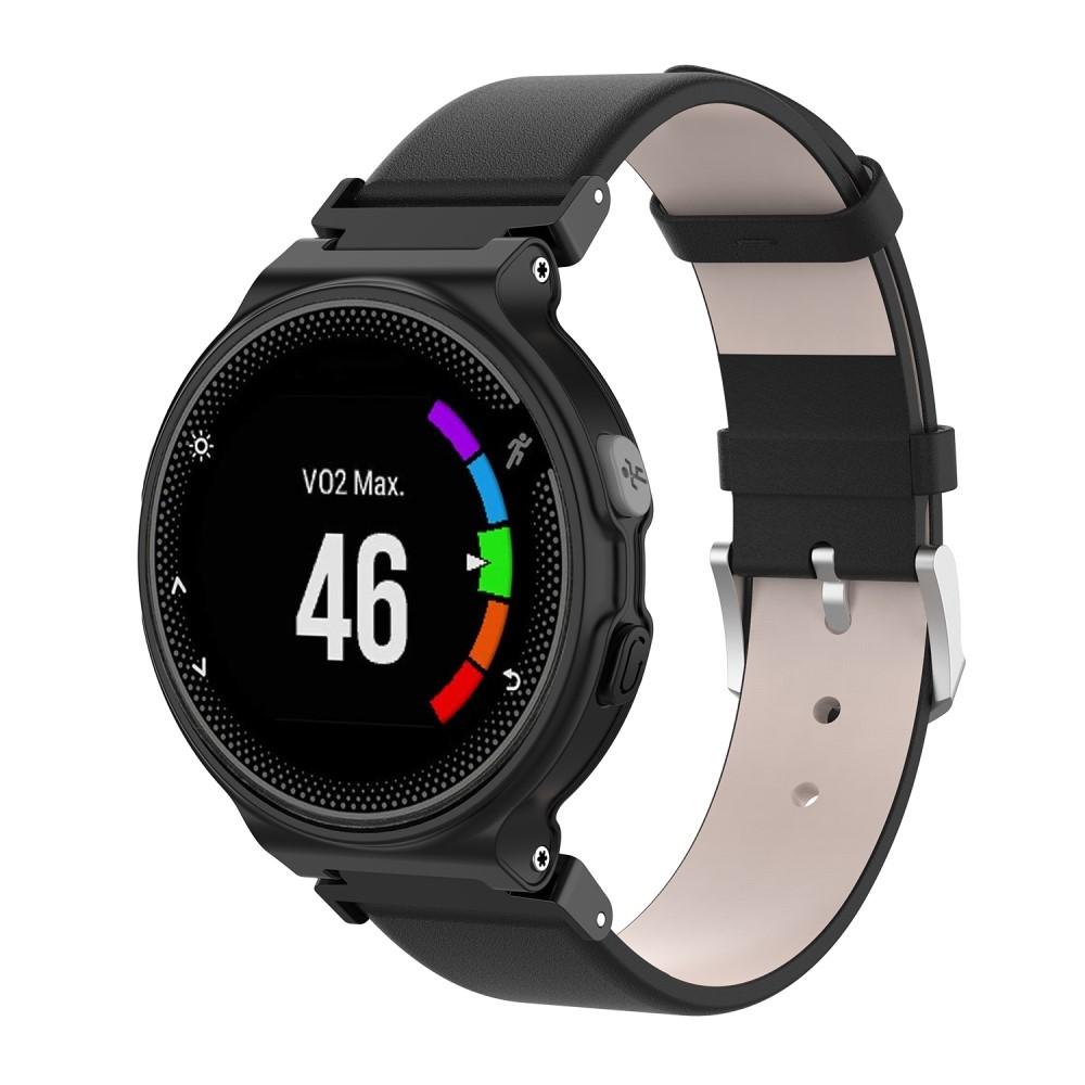 Garmin Forerunner 735 XT/Forerunner 235 Armbånd i ægte læder, Sort