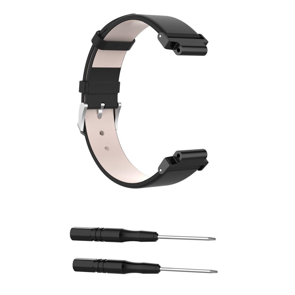 Garmin Forerunner 735 XT/Forerunner 235 Armbånd i ægte læder, Sort