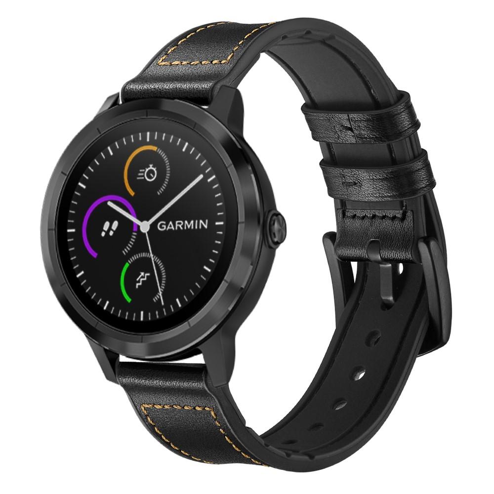 Garmin Vivoactive 3 Armbånd i ægte læder, Sort