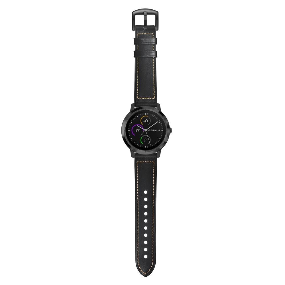 Garmin Vivoactive 3 Armbånd i ægte læder, Sort