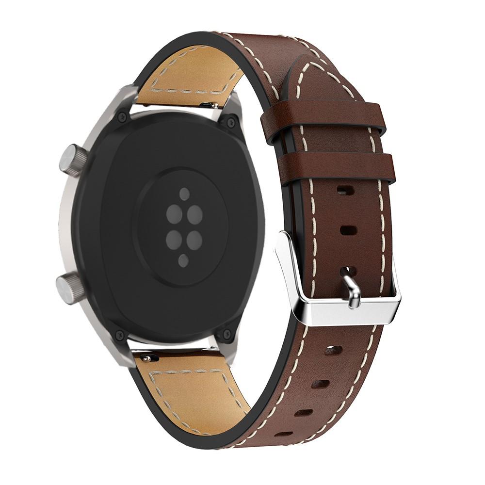 Huawei Watch GT 2 46mm/Watch GT 2e/Watch GT Armbånd i ægte læder, Brun