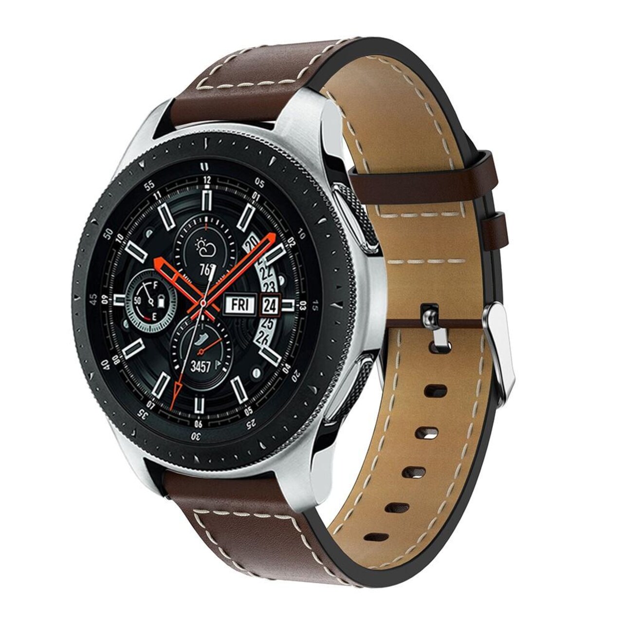 Huawei Watch GT 4 46mm Armbånd i ægte læder, Brun