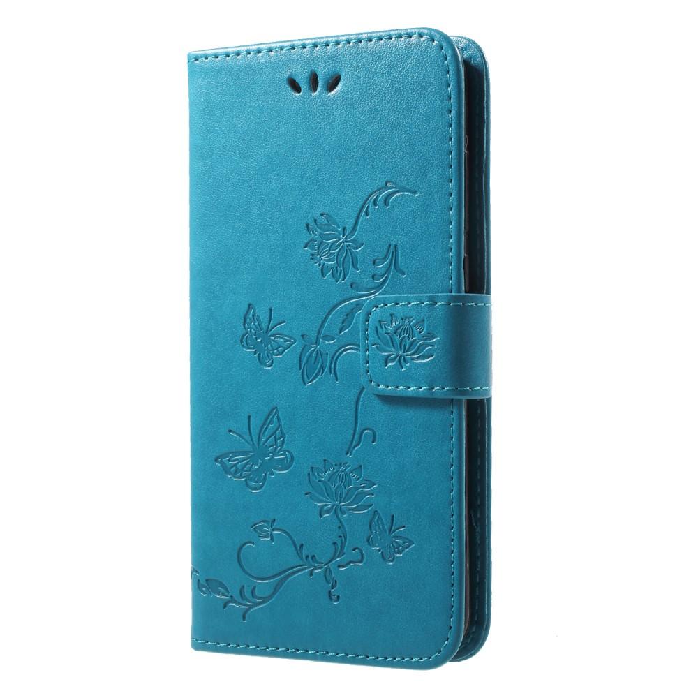 Huawei P20 Pro Mobiletui med sommerfugle, Blå