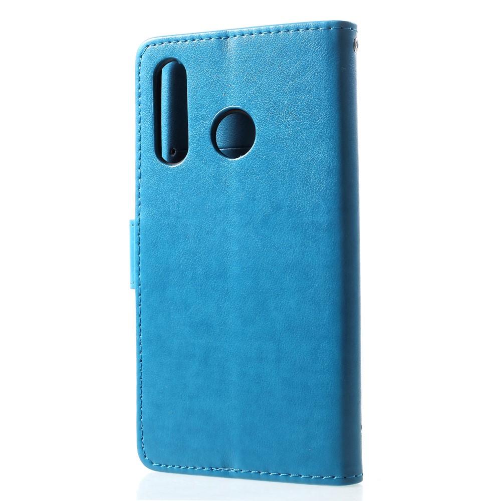 Huawei P30 Lite Mobiletui med sommerfugle, Blå