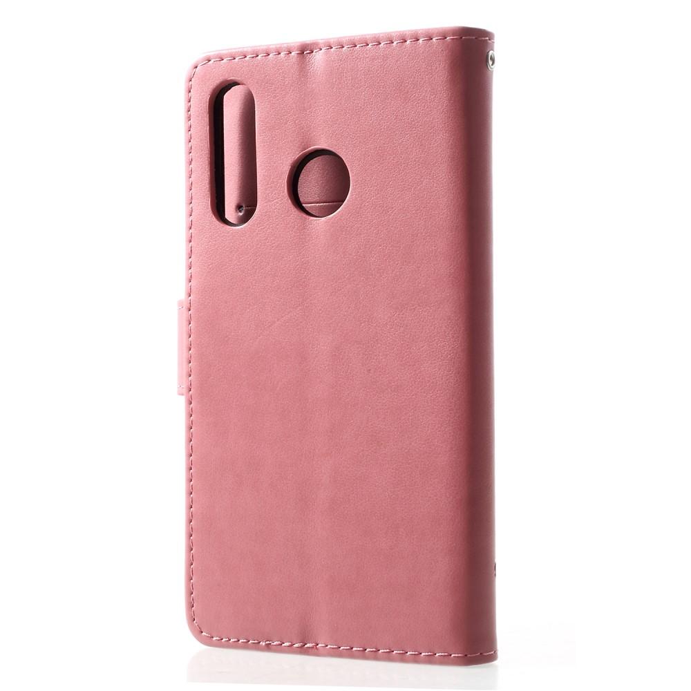 Huawei P30 Lite Mobiletui med sommerfugle, Lyserød