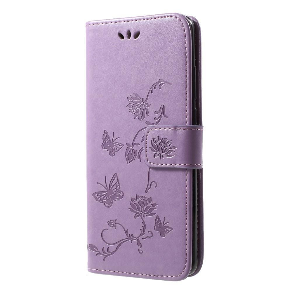 Huawei P30 Pro Mobiletui med sommerfugle, Lilla