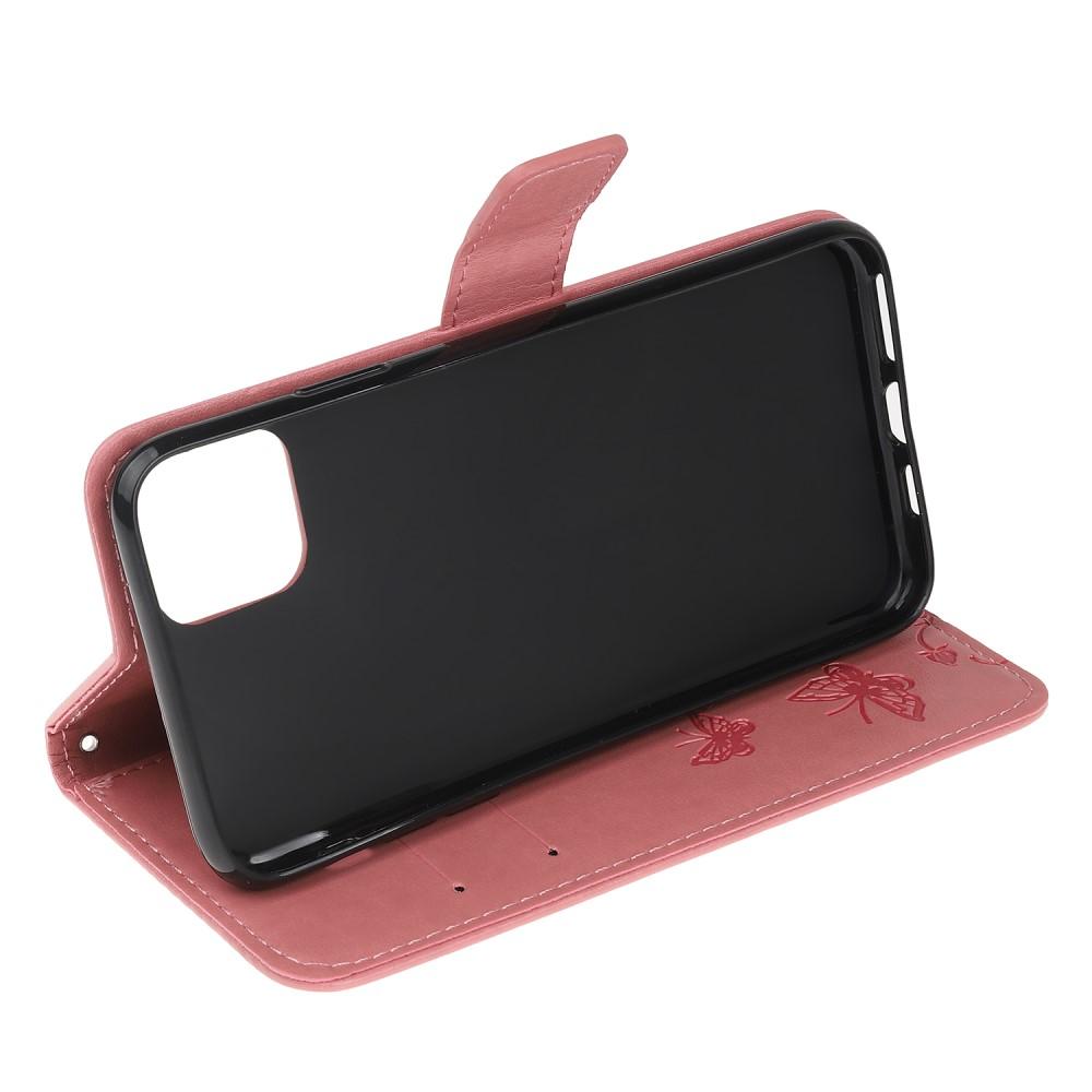 iPhone 11 Mobiletui med sommerfugle, Lyserød