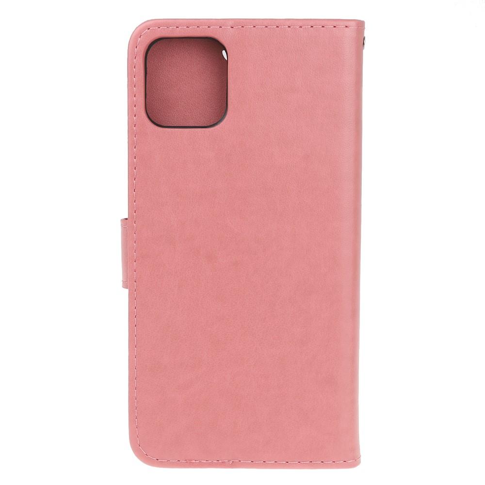 iPhone 11 Mobiletui med sommerfugle, Lyserød