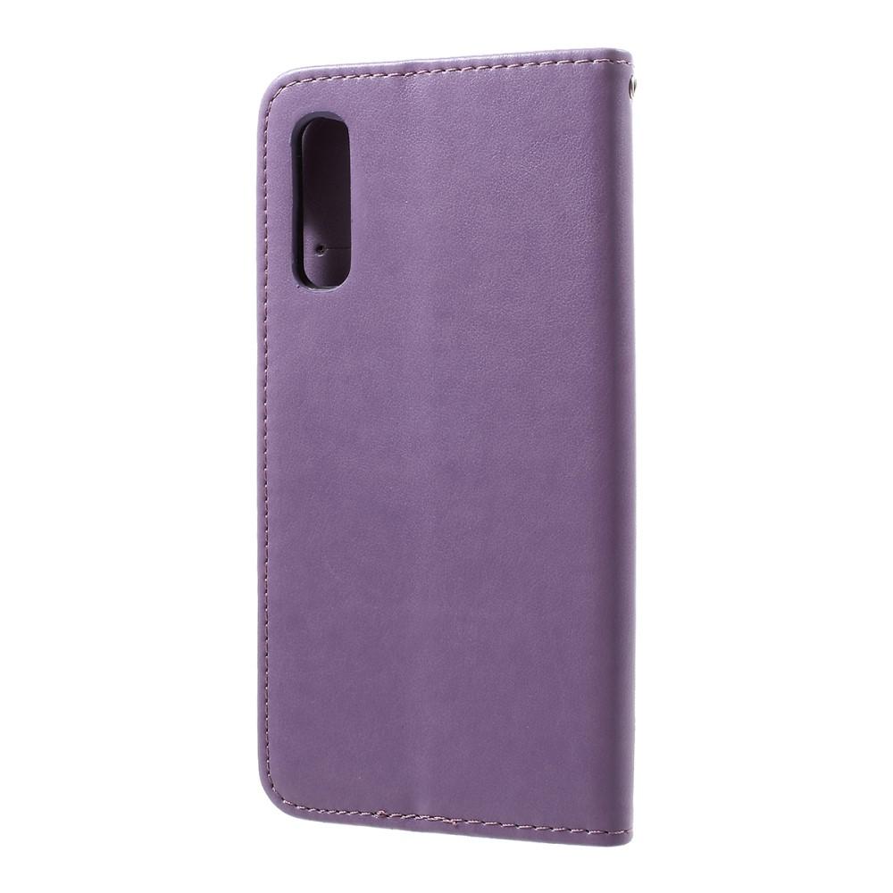Samsung Galaxy A50 Mobiletui med sommerfugle, Lilla