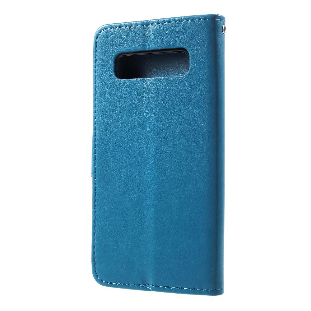 Samsung Galaxy S10 Mobiletui med sommerfugle, Blå