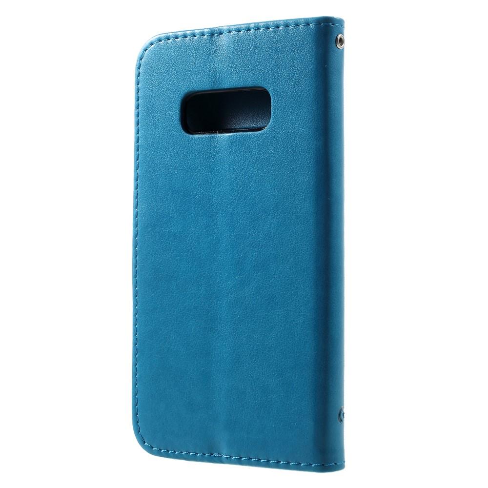 Samsung Galaxy S10e Mobiletui med sommerfugle, Blå