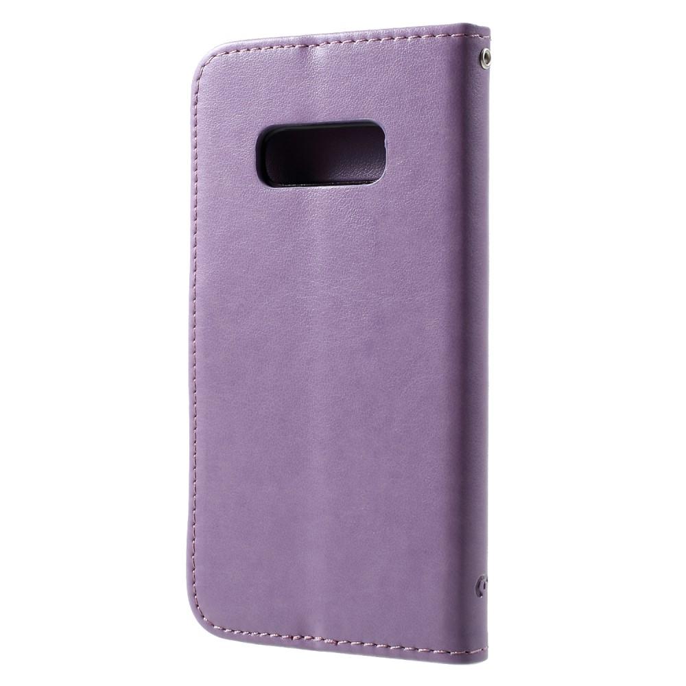 Samsung Galaxy S10e Mobiletui med sommerfugle, Lilla