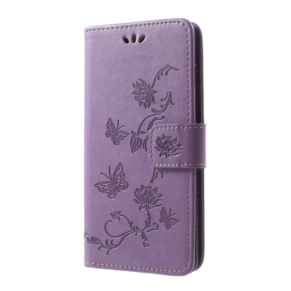 Samsung Galaxy S10 Plus Mobiletui med sommerfugle, Lilla