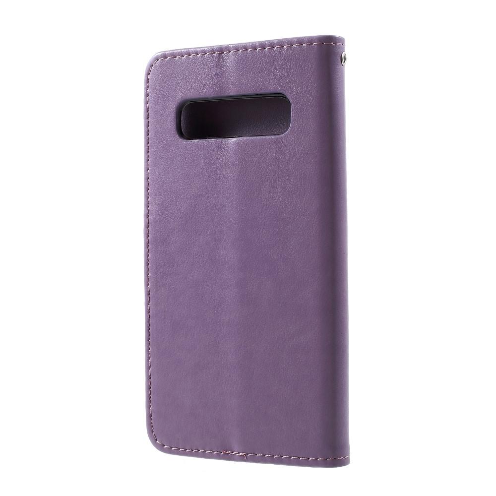 Samsung Galaxy S10 Plus Mobiletui med sommerfugle, Lilla