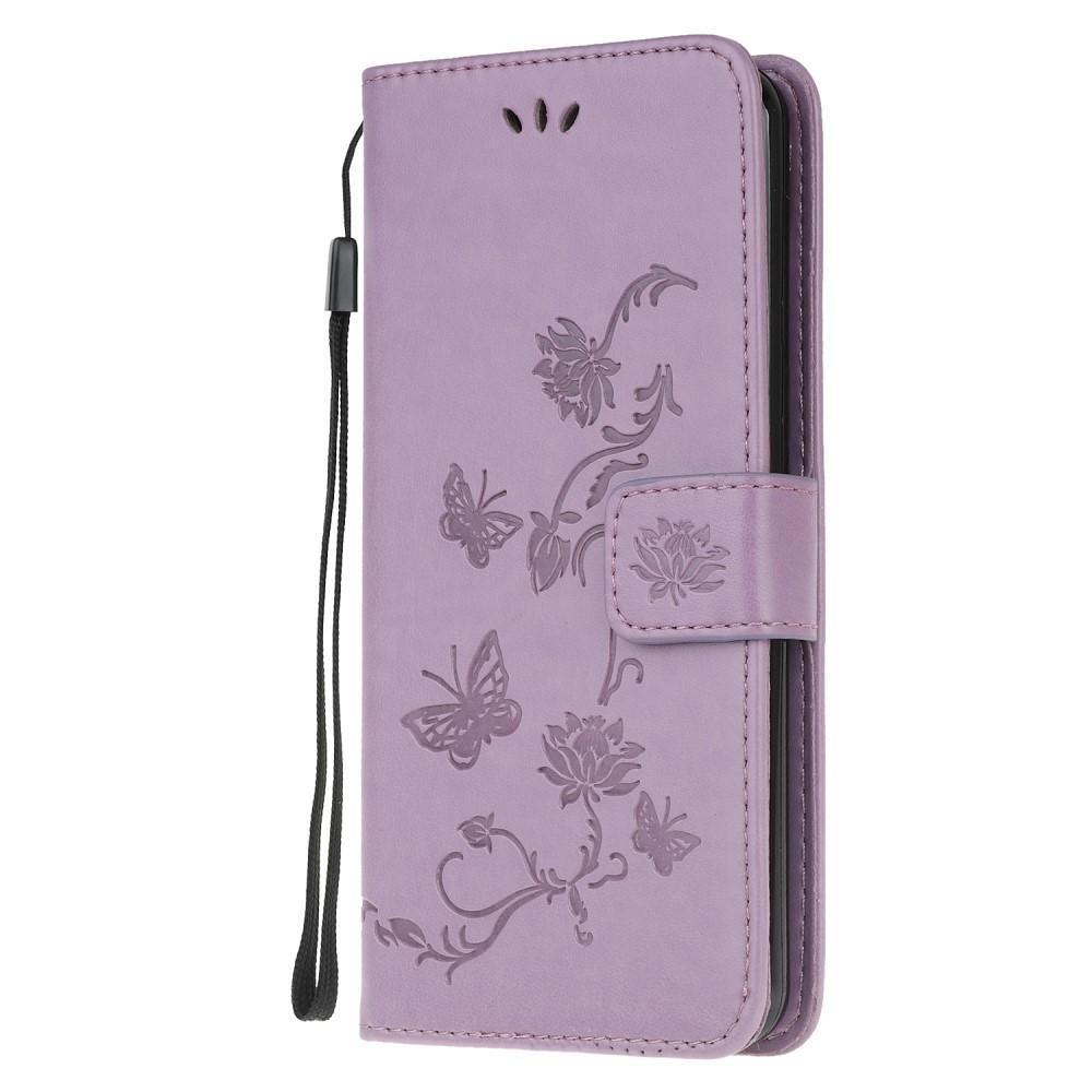Samsung Galaxy S20 Mobiletui med sommerfugle, Lilla