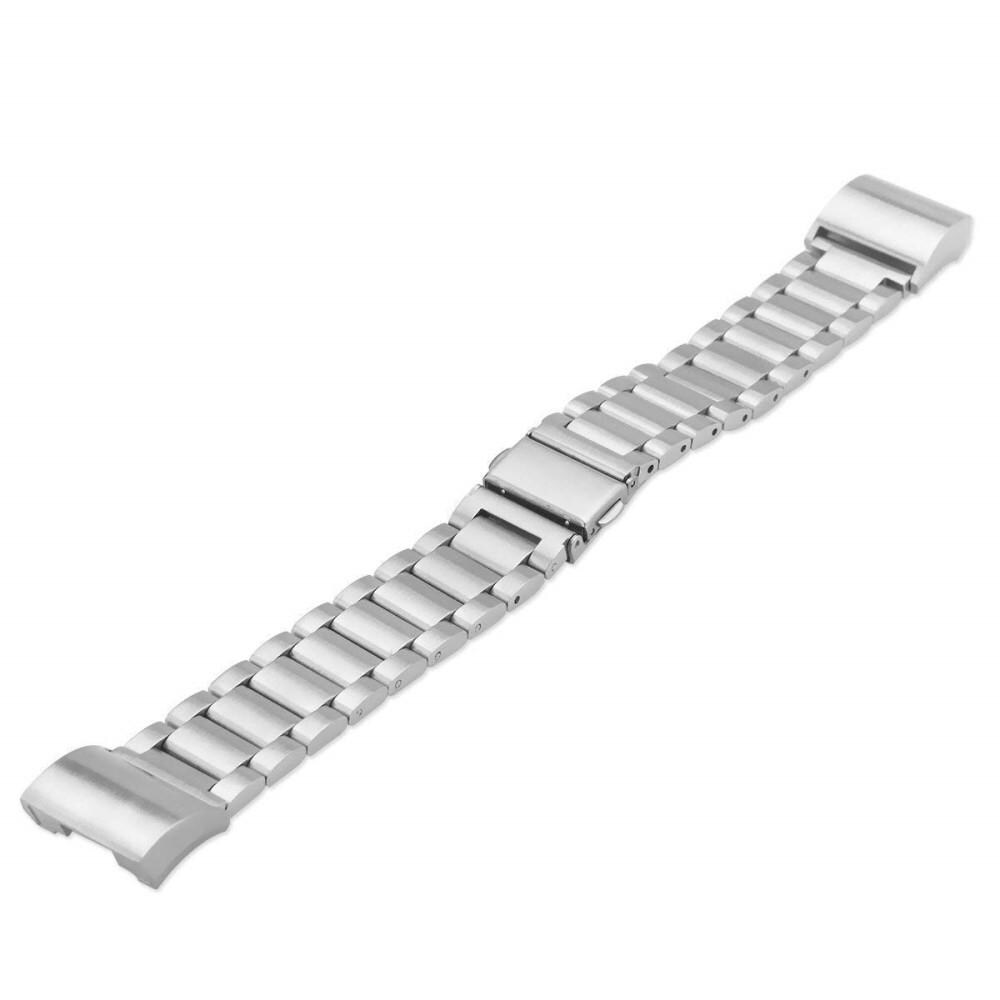 Fitbit Charge 3/Charge 4 Stilrent linkarmbånd i metal, Sølv