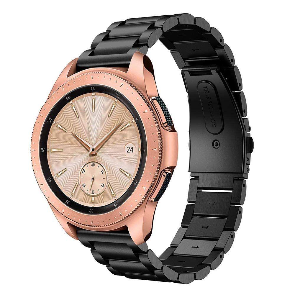 Samsung Galaxy Watch 42mm Stilrent linkarmbånd i metal, Sort