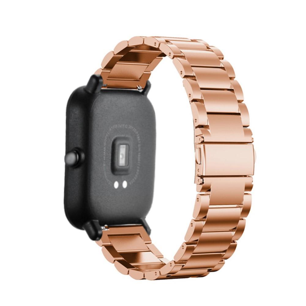 Amazfit GTS/GTS 2 Stilrent linkarmbånd i metal, Rose guld