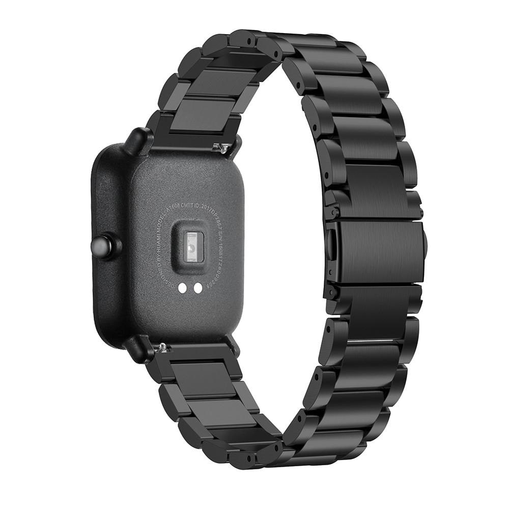 Amazfit GTS/GTS 2 Stilrent linkarmbånd i metal, Sort