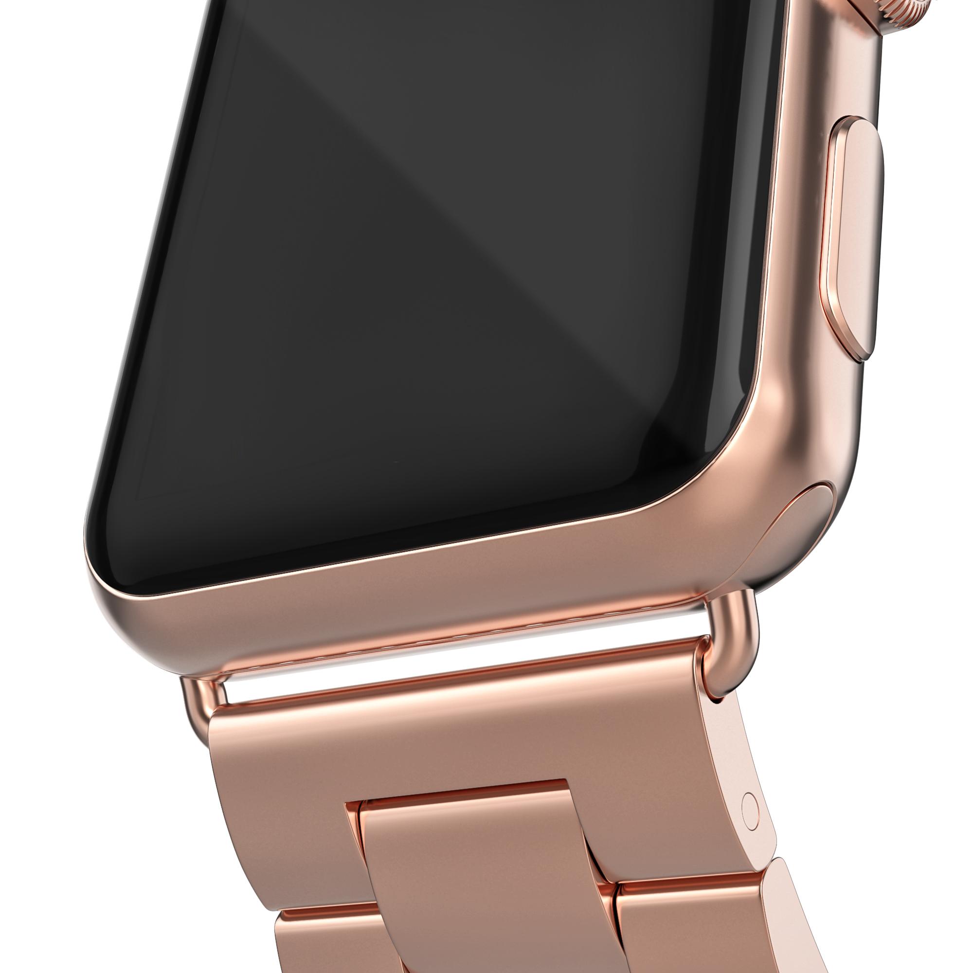 Apple Watch Ultra 49mm 1st Gen Stilrent linkarmbånd i metal, Rose guld