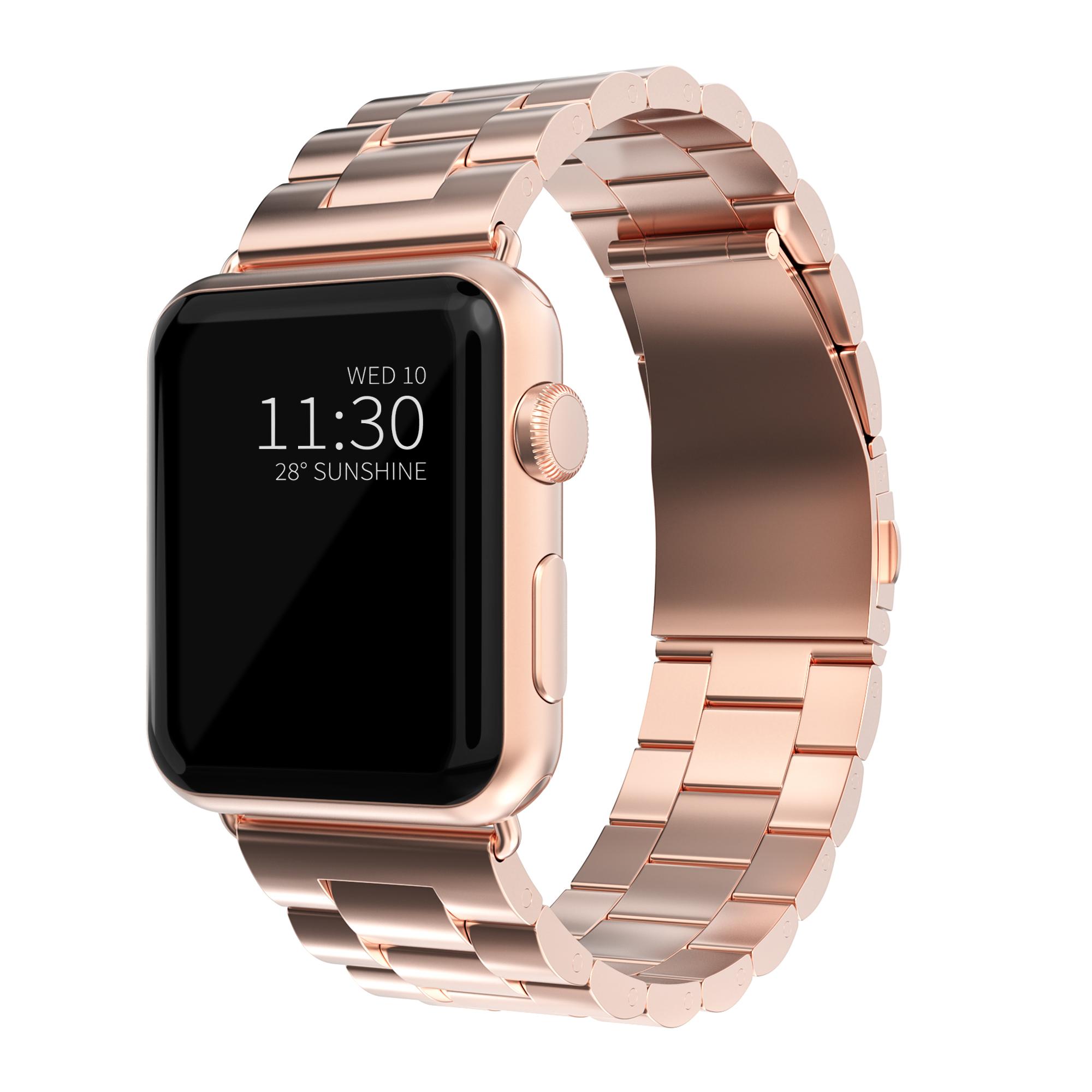 Apple Watch Ultra 49mm 1st Gen Stilrent linkarmbånd i metal, Rose guld