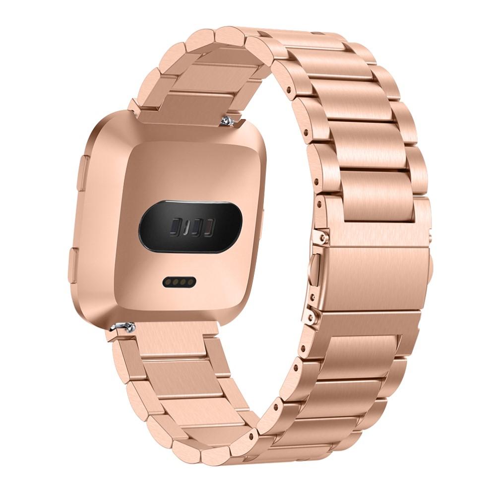 Fitbit Versa/Versa 2 Stilrent linkarmbånd i metal, Rose guld