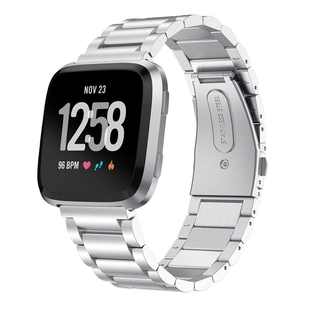 Fitbit Versa/Versa 2 Stilrent linkarmbånd i metal, Sølv