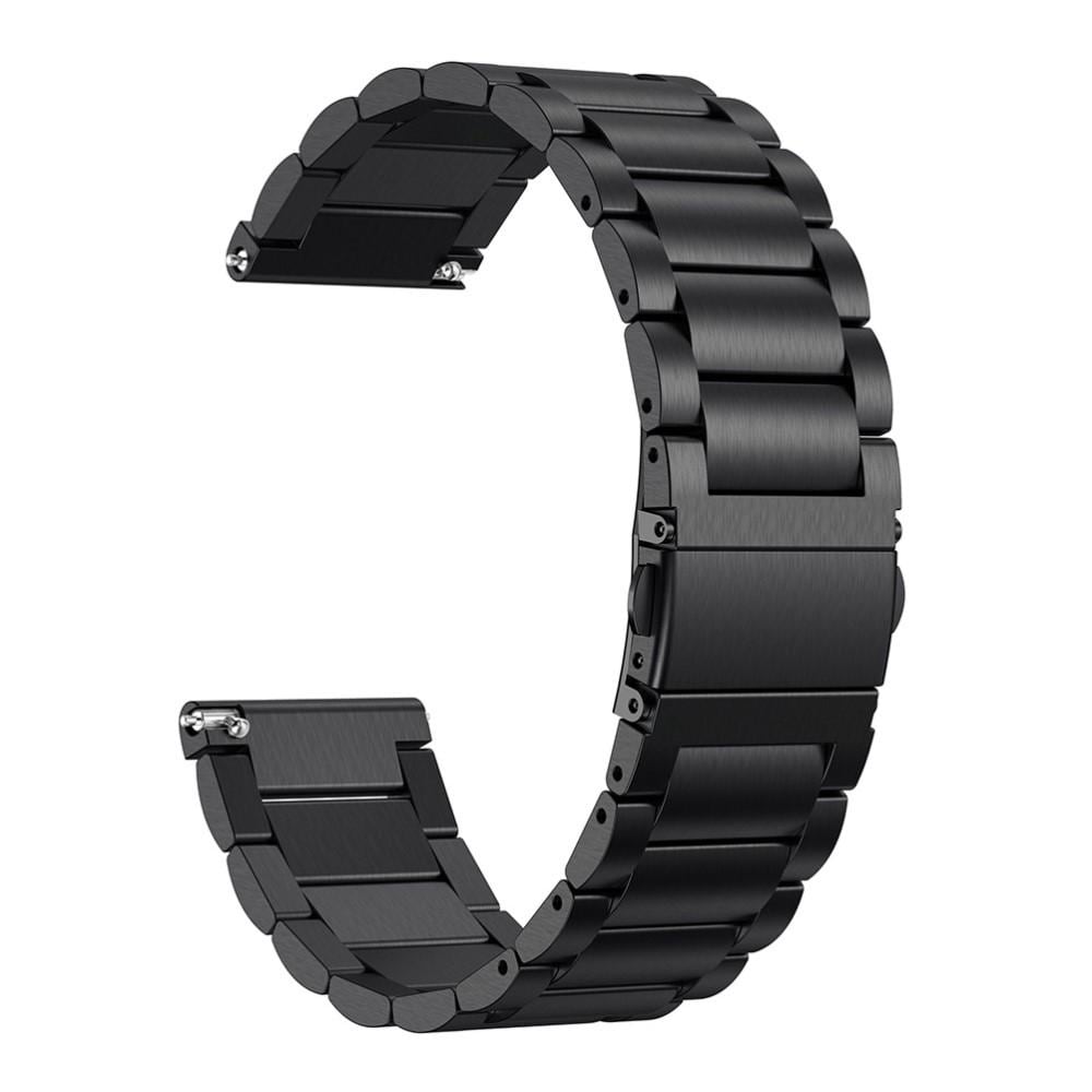 Fitbit Versa/Versa 2 Stilrent linkarmbånd i metal, Sort
