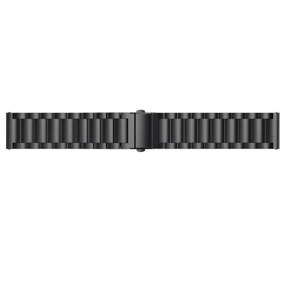 Fitbit Versa/Versa 2 Stilrent linkarmbånd i metal, Sort