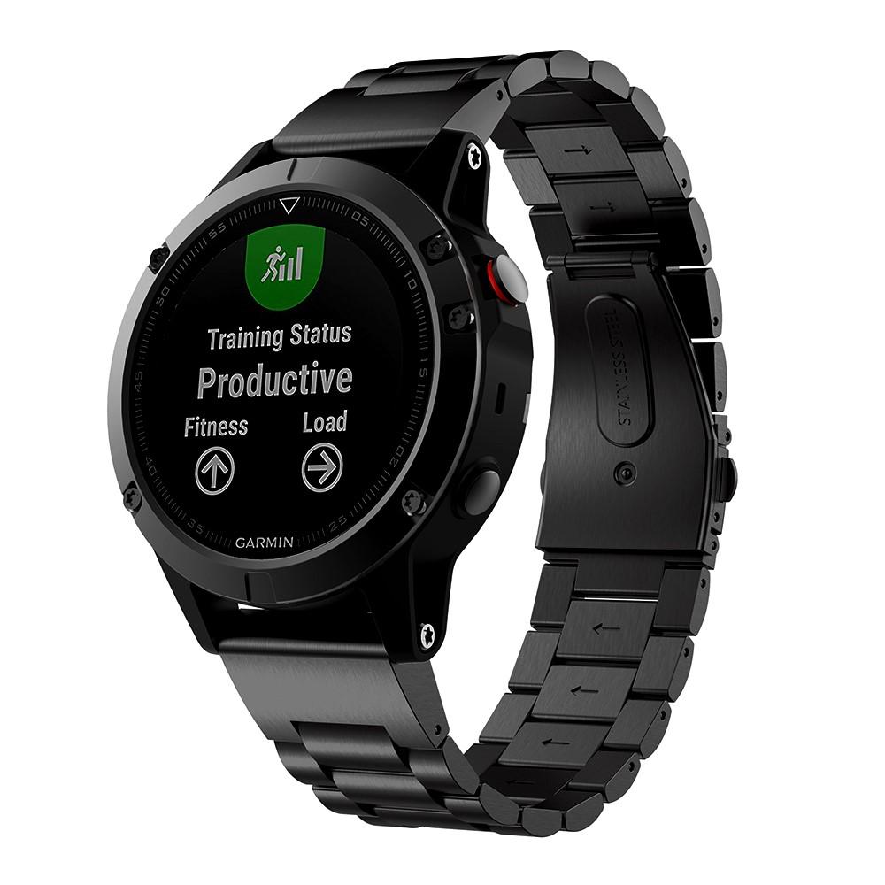 Garmin Forerunner 965 Stilrent linkarmbånd i metal, Sort