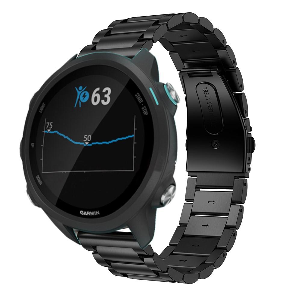 Garmin Forerunner 245 Stilrent linkarmbånd i metal, Sort