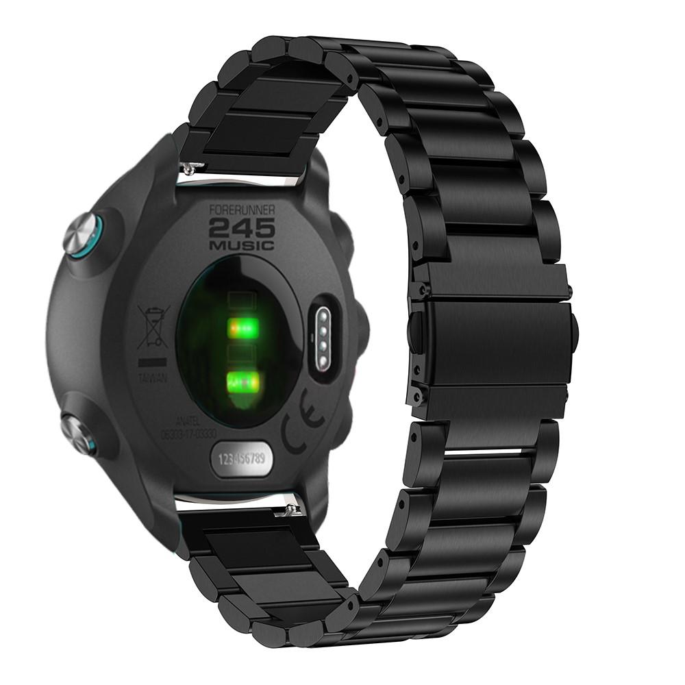 Garmin Forerunner 245 Stilrent linkarmbånd i metal, Sort