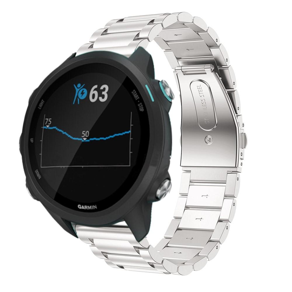 Garmin Forerunner 245 Stilrent linkarmbånd i metal, Sølv