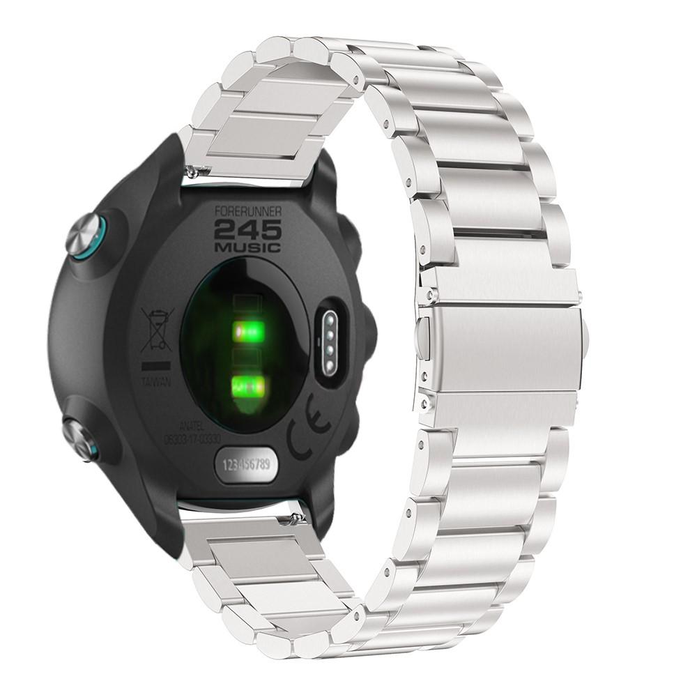 Garmin Forerunner 245 Stilrent linkarmbånd i metal, Sølv