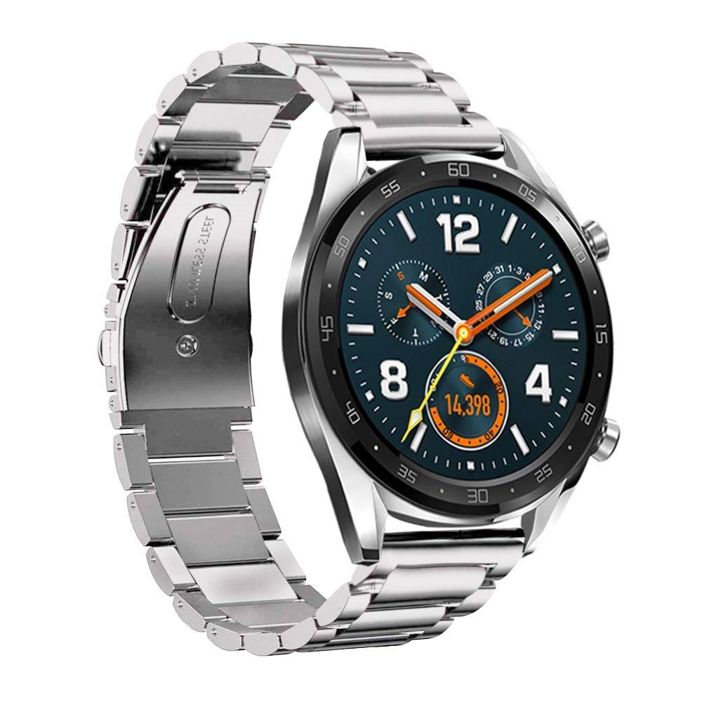 Huawei Watch GT 2 46mm/Watch GT 2e/Watch GT Stilrent linkarmbånd i metal, Sølv