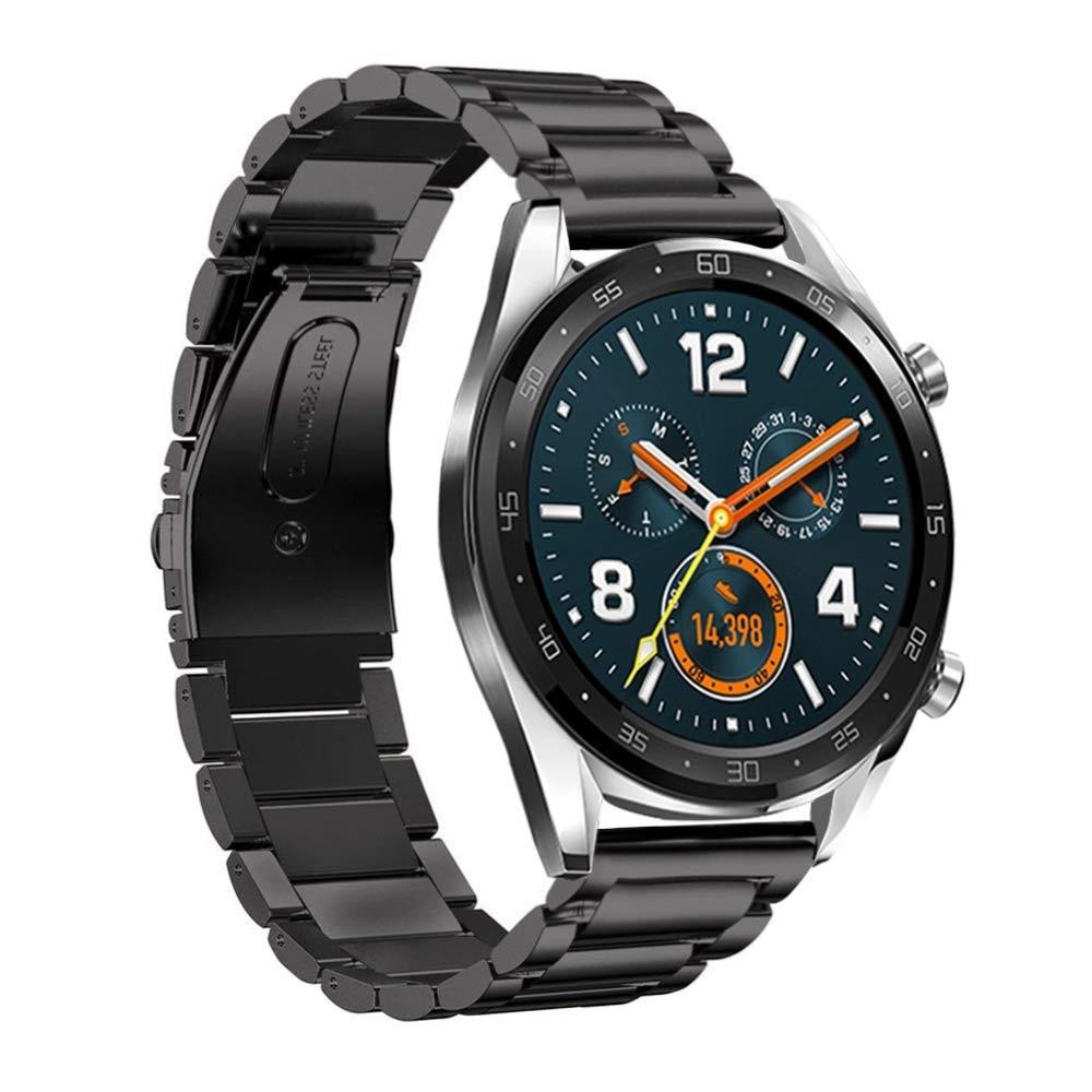 Huawei Watch GT 2 46mm/Watch GT 2e/Watch GT Stilrent linkarmbånd i metal, Sort