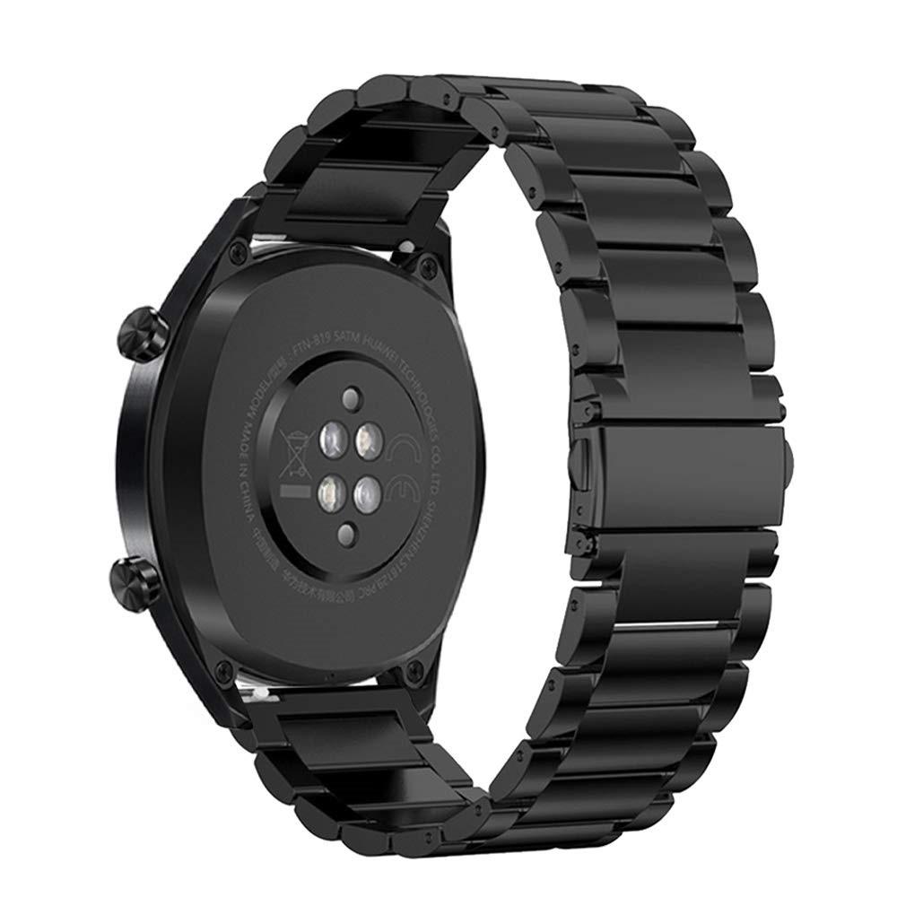 Huawei Watch GT 2 46mm/Watch GT 2e/Watch GT Stilrent linkarmbånd i metal, Sort
