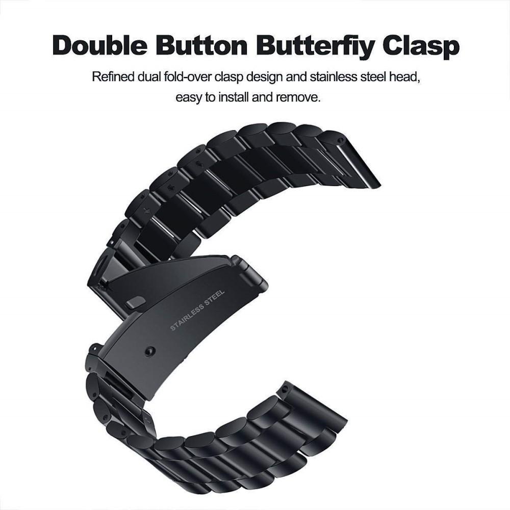 Huawei Watch GT 2 46mm/Watch GT 2e/Watch GT Stilrent linkarmbånd i metal, Sort
